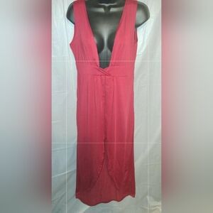 Chic Red High Low Women's Dress